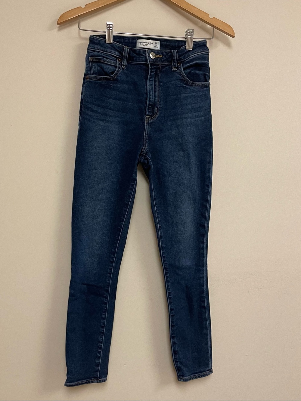 Abercrombie & Fitch 25 0 Stretch Super Skinny Blue Medium Wash 5-Pocket Jeans